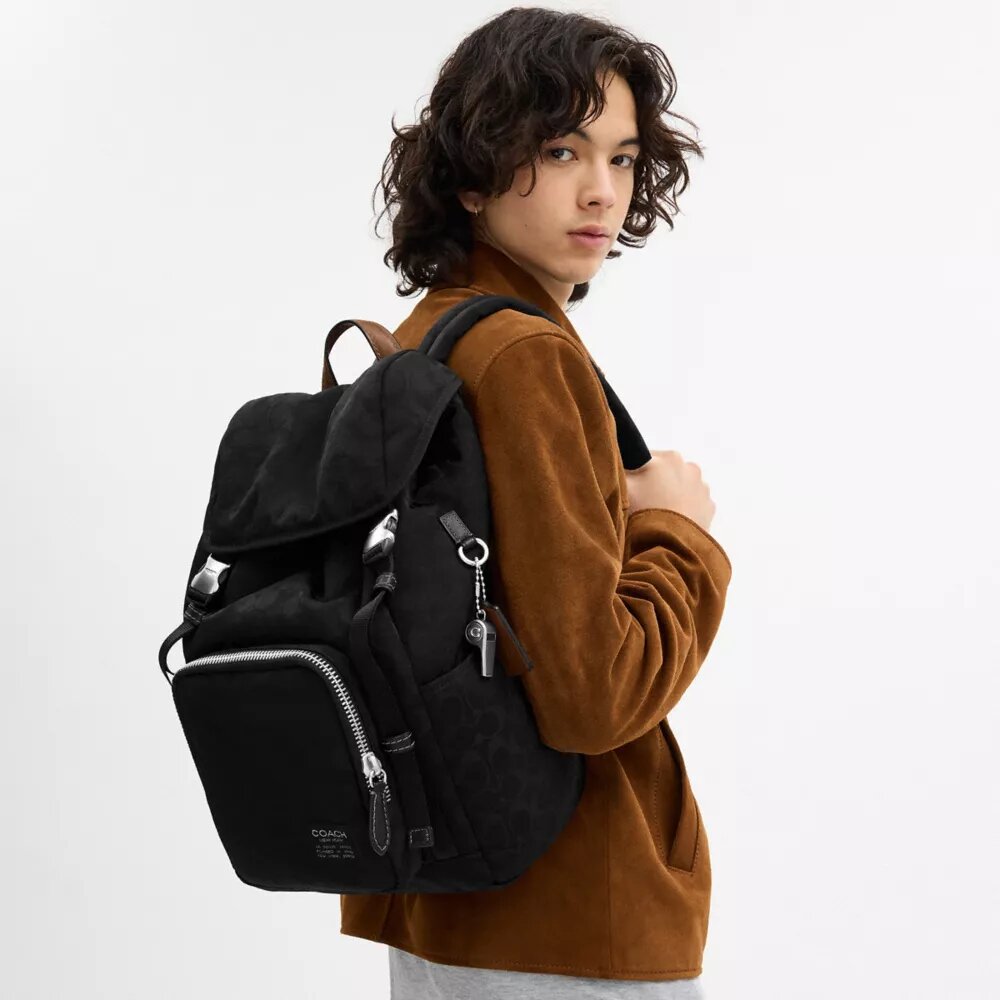 Logan Backpack in Signature Nylon
