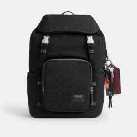 Logan Backpack in Signature Nylon with Charms