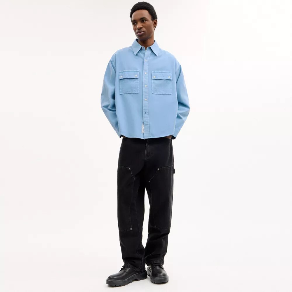 Long Sleeve Canvas Shirt in Organic Cotton