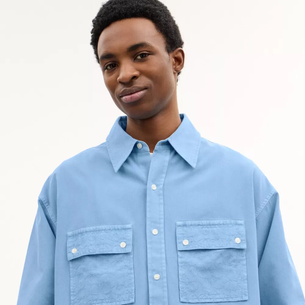 Long Sleeve Canvas Shirt in Organic Cotton