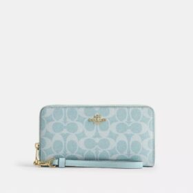 Long Zip Around Wallet in Signature Canvas