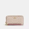 Long Zip Around Wallet in Signature Canvas