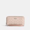 Long Zip Around Wallet in Signature Canvas
