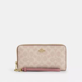 Long Zip Around Wallet in Signature Canvas