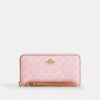 Long Zip Around Wallet in Signature Canvas