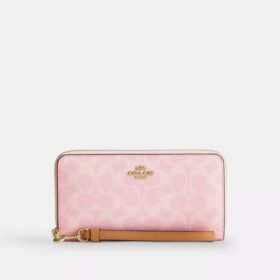 Long Zip Around Wallet in Signature Canvas