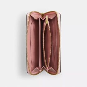 Long Zip Around Wallet in Signature Canvas