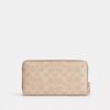 Long Zip Around Wallet in Signature Canvas