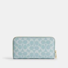Long Zip Around Wallet in Signature Canvas