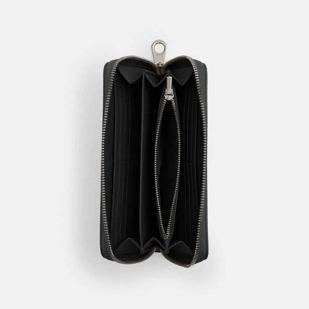 Long Zip Around Wallet in Signature Canvas