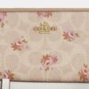 Long Zip Around Wallet in Signature Canvas with Floral Print