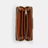 Long Zip Around Wallet in Signature Canvas with Stripe