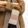 Long Zip Around Wallet in Signature Canvas with Stripe