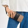 Long Zip Around Wallet in Signature Canvas with Stripe