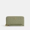 Long Zip Around Wallet in Signature Leather