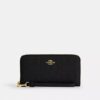 Long Zip Around Wallet in Signature Leather