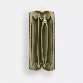 Long Zip Around Wallet in Signature Leather