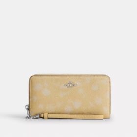 Long Zip Around Wallet with Floral Print