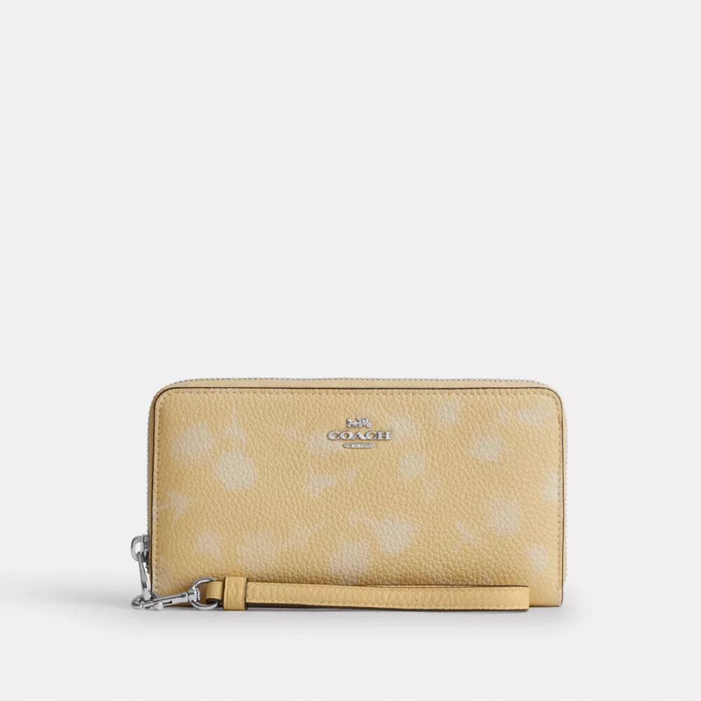 Long Zip Around Wallet with Floral Print