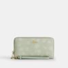 Long Zip Around Wallet with Floral Print