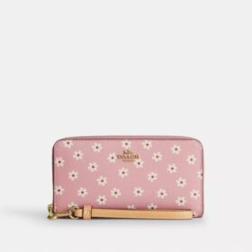 Long Zip Around Wallet with Floral Print