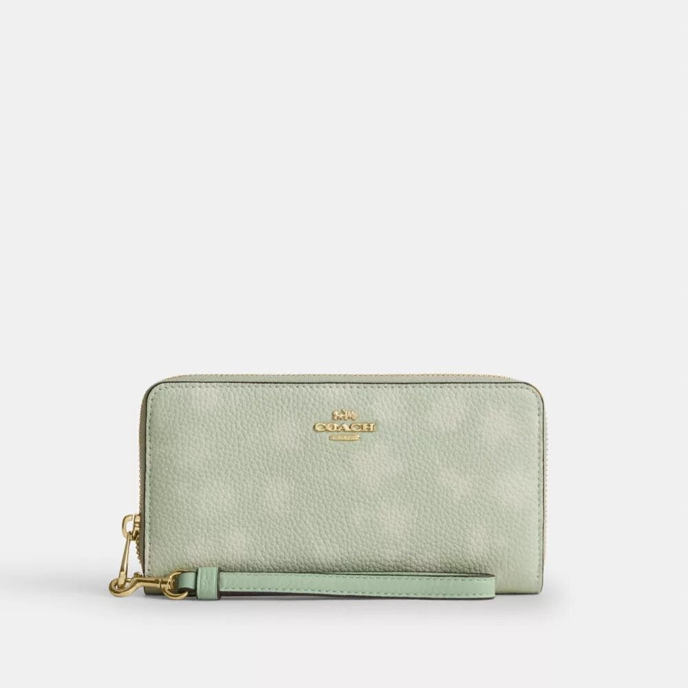 Long Zip Around Wallet with Floral Print