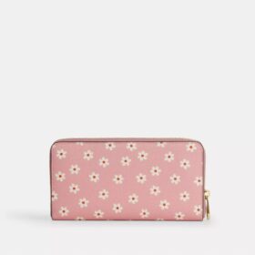 Long Zip Around Wallet with Floral Print