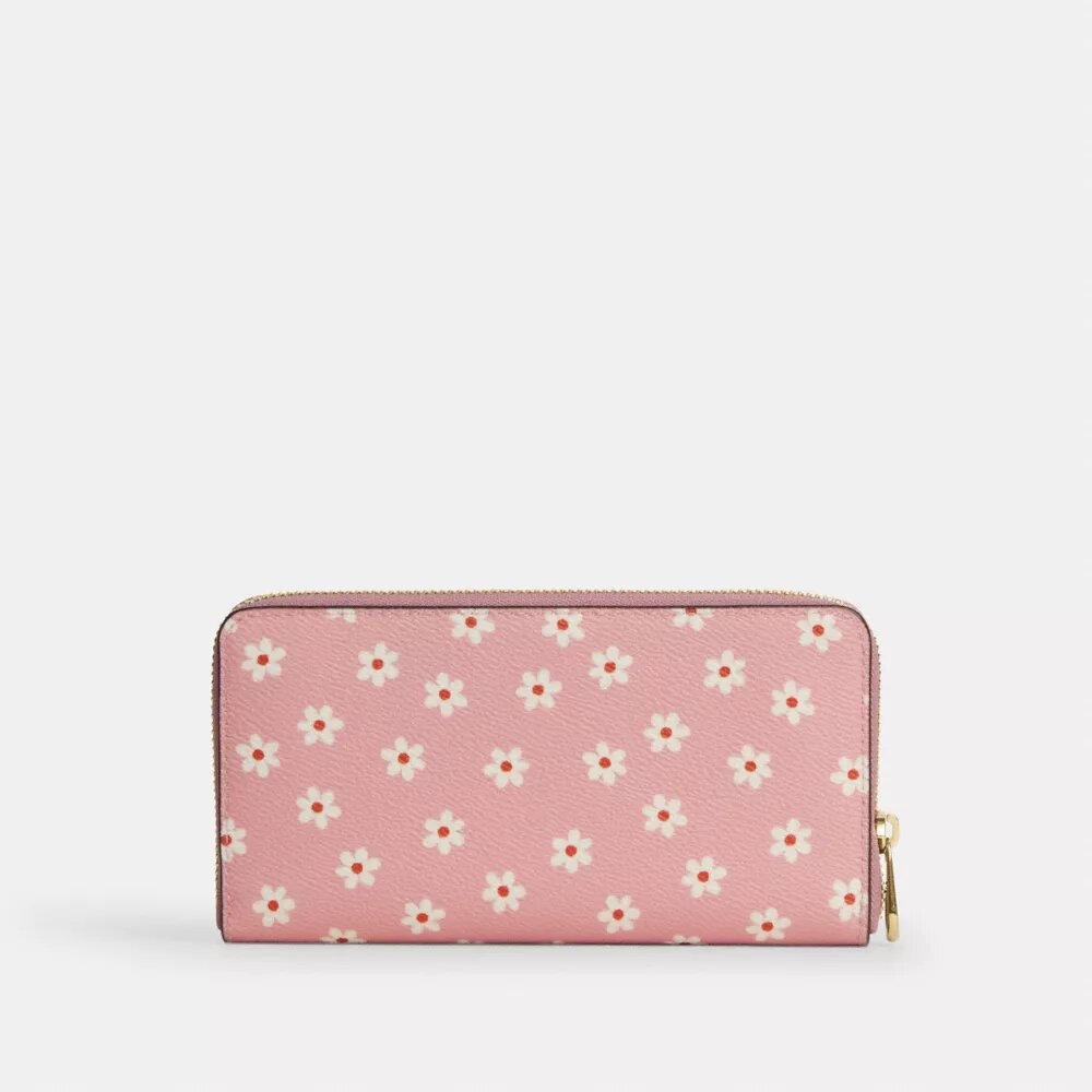 Long Zip Around Wallet with Floral Print