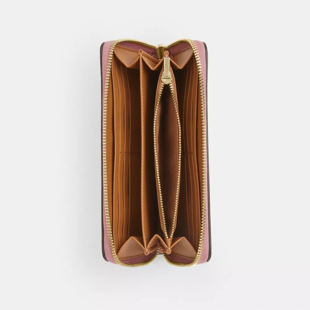 Long Zip Around Wallet with Floral Print