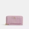 Long Zip Around Wallet with Quilting