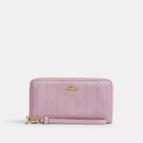 Long Zip Around Wallet with Quilting