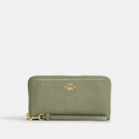 Long Zip Around Wallet with Quilting