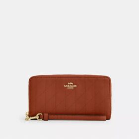 Long Zip Around Wallet with Quilting