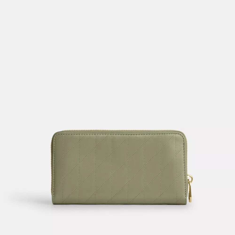 Long Zip Around Wallet with Quilting