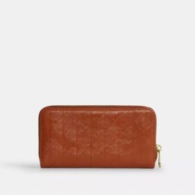Long Zip Around Wallet with Quilting