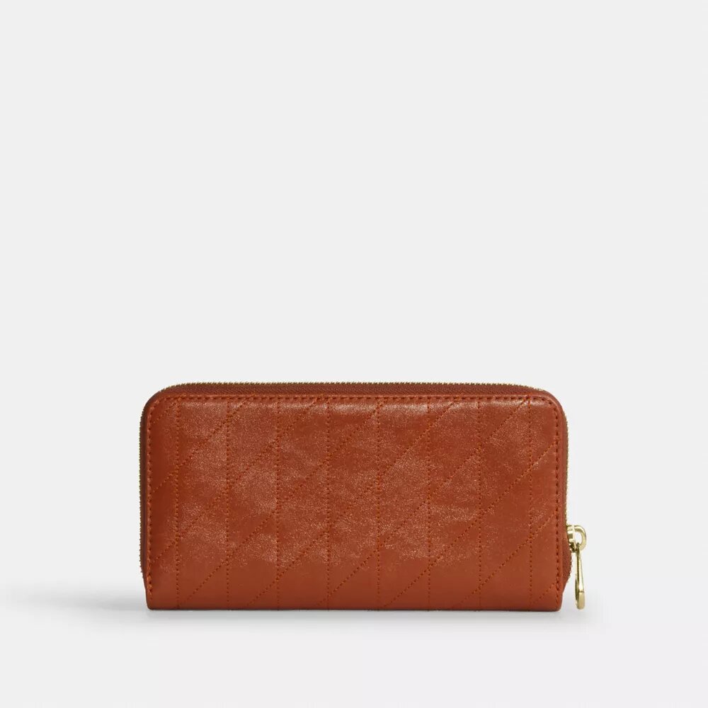 Long Zip Around Wallet with Quilting