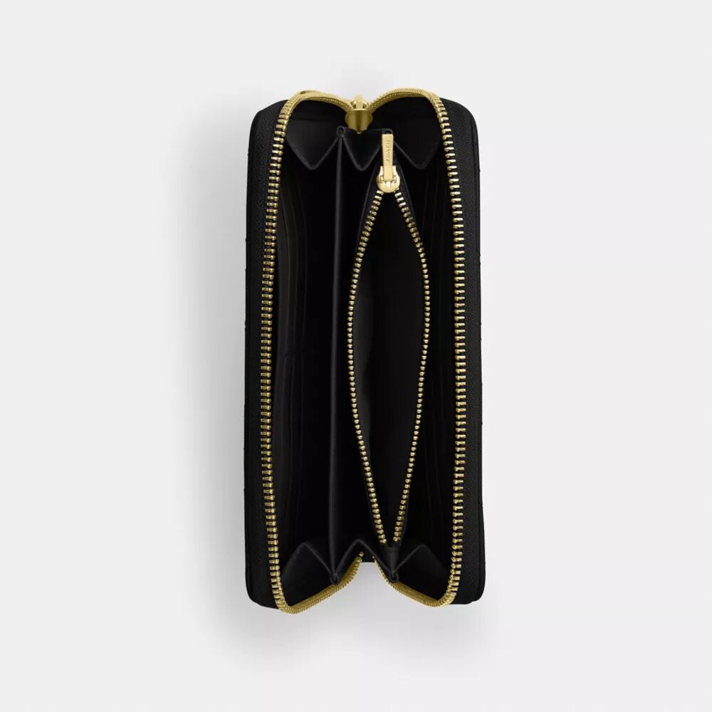 Long Zip Around Wallet with Quilting