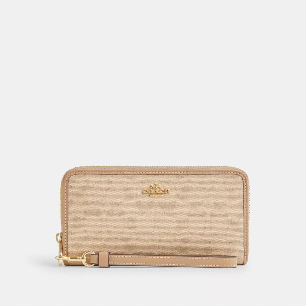 Long Zip Around Wallet with Signature Canvas