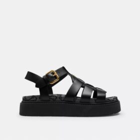 Lucy Lug Sole Sandal in Signature Jacquard