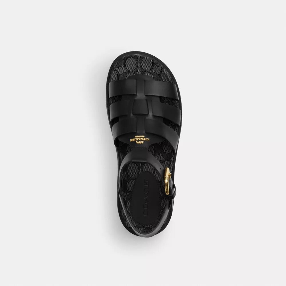 Lucy Lug Sole Sandal in Signature Jacquard