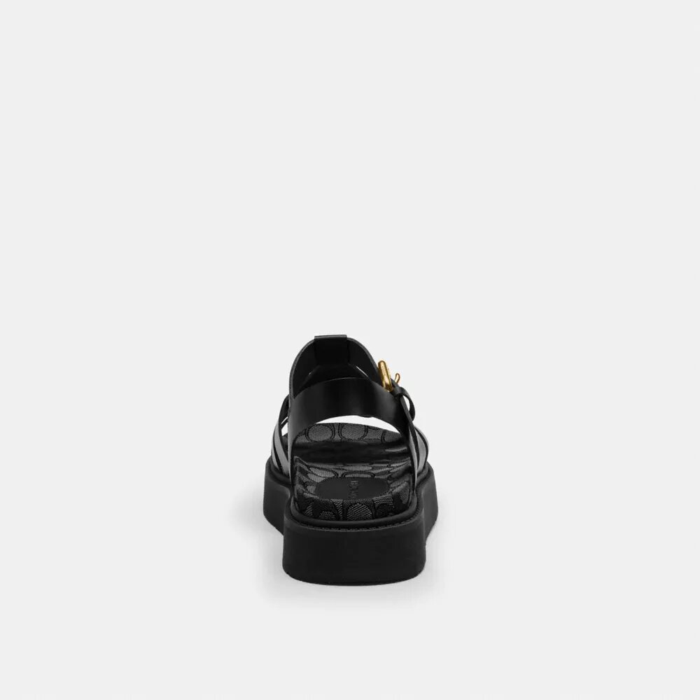 Lucy Lug Sole Sandal in Signature Jacquard