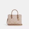 Maggie Small Tote Bag in Blocked Signature Canvas