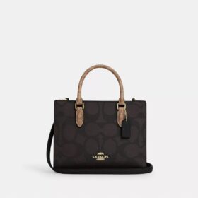 Maggie Small Tote Bag in Blocked Signature Canvas