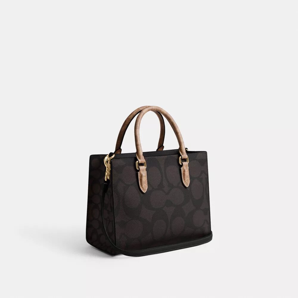 Maggie Small Tote Bag in Blocked Signature Canvas