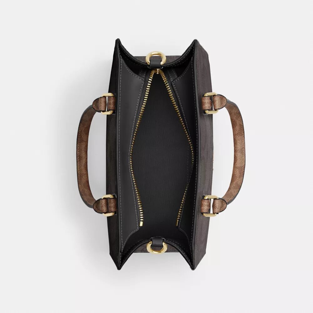Maggie Small Tote Bag in Blocked Signature Canvas