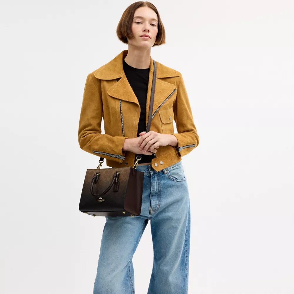 Maggie Small Tote Bag in Ombre Signature Canvas