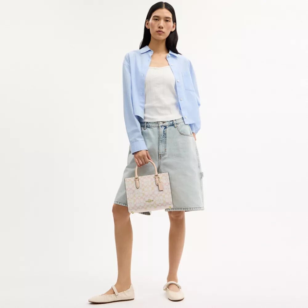 Maggie Small Tote Bag in Signature Canvas