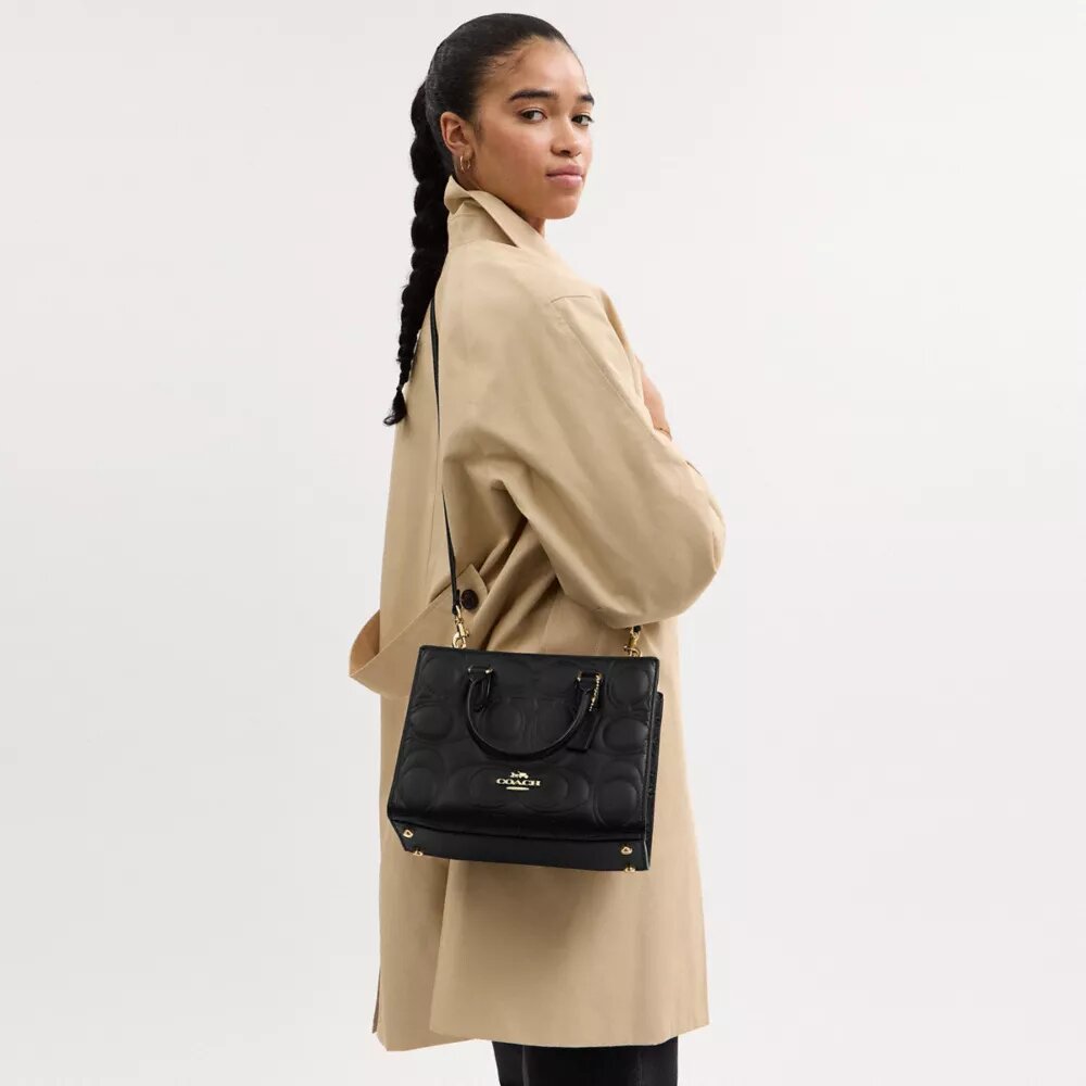 Maggie Small Tote Bag in Signature Leather