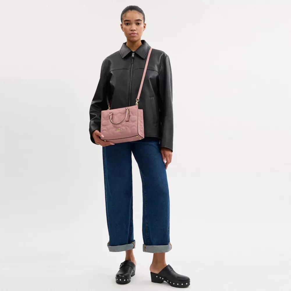 Maggie Small Tote Bag in Signature Leather