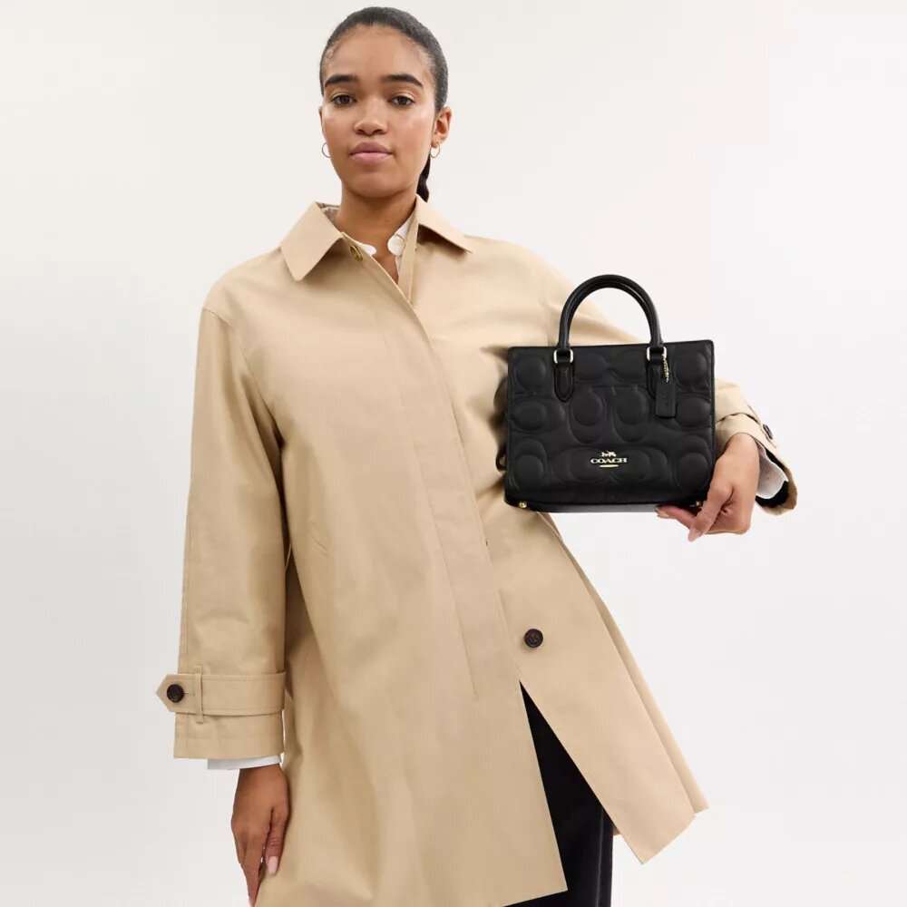 Maggie Small Tote Bag in Signature Leather